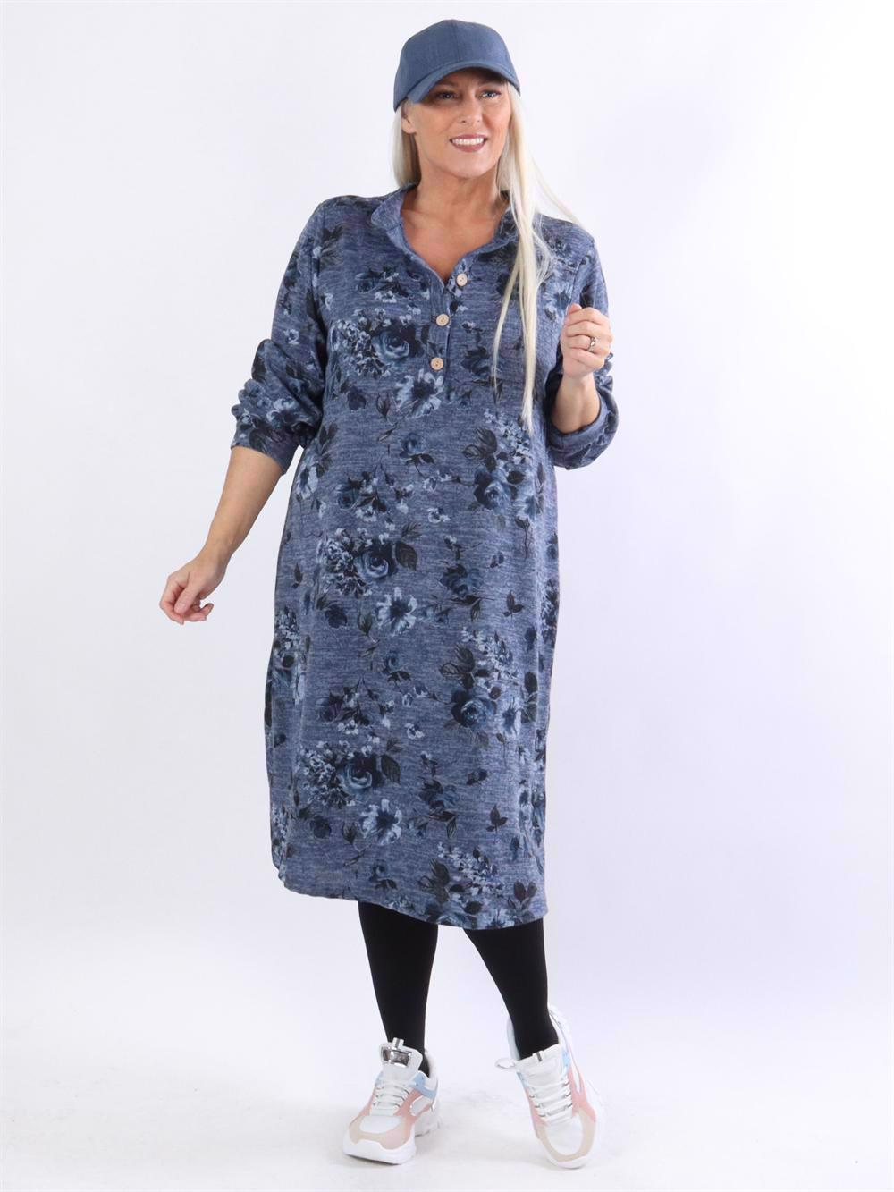 Agnes - Blød kjole med blomstermotiver